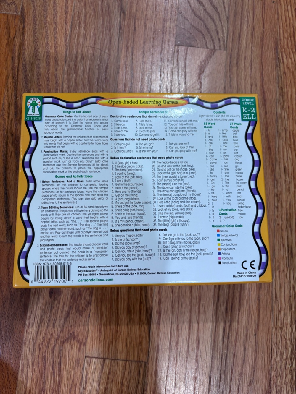 Key Education Sentence Building Game, Phonics Puzzles for Kids - Picture 2 of 3